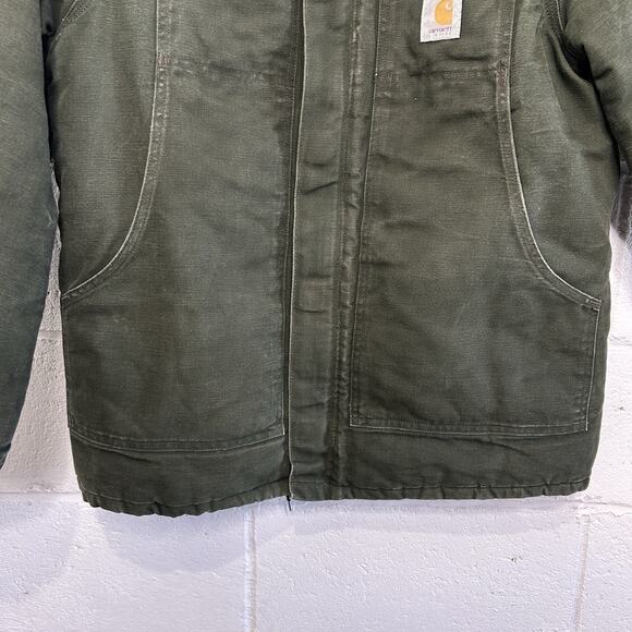 Vintage Carhartt Quilted Artic Duck Jacket “Green” CQ184 - Picture 4 of 13